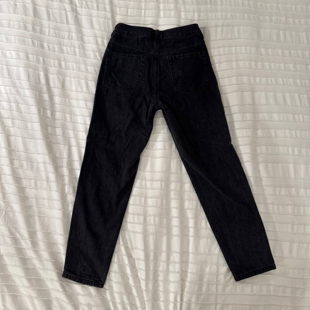 Garage Black High Rise Straight Leg Jeans Women's 03 Grunge Y2K Cropped Indie - Picture 13 of 16
